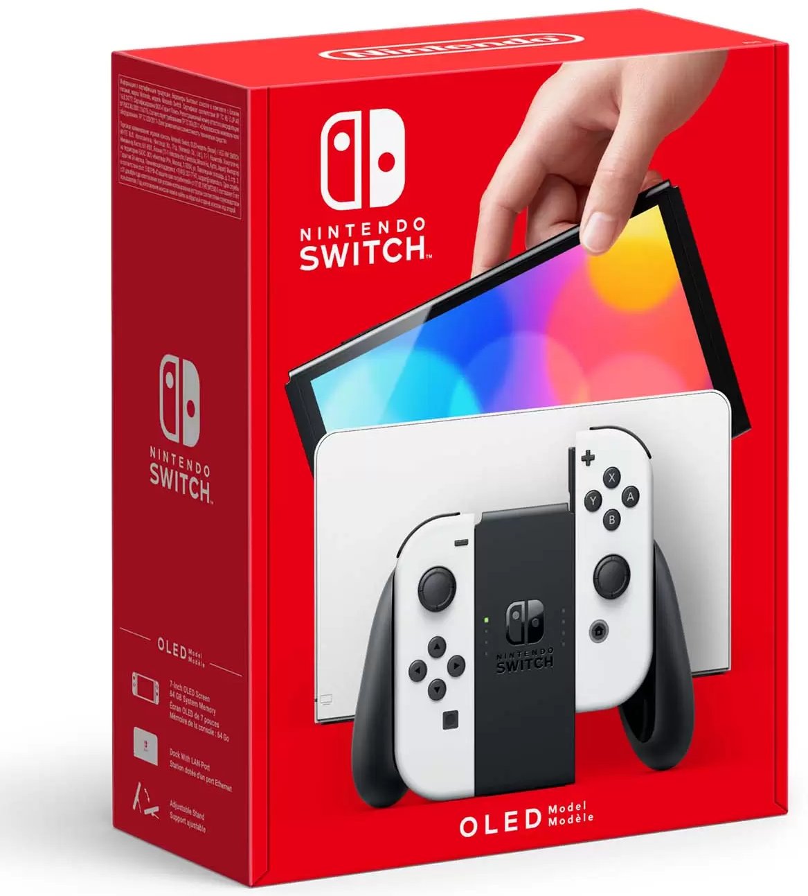 Купить Игровая приставка Nintendo Switch OLED 64 ГБ белый в Воткинске.  Игровая приставка Nintendo Switch OLED 64 ГБ белый : описание, фото, цена –  Нова.